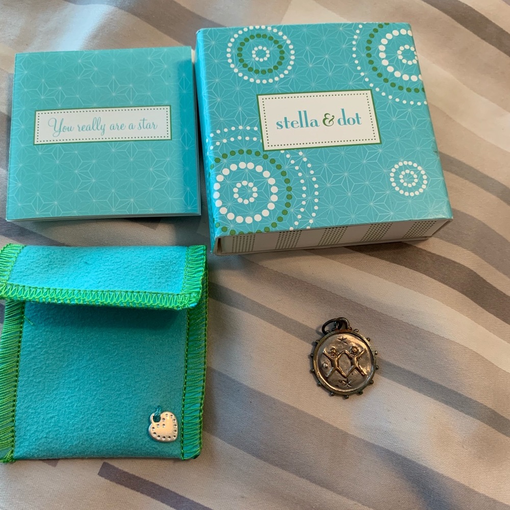 Stella & Dot Gemini Sign Necklace Charm